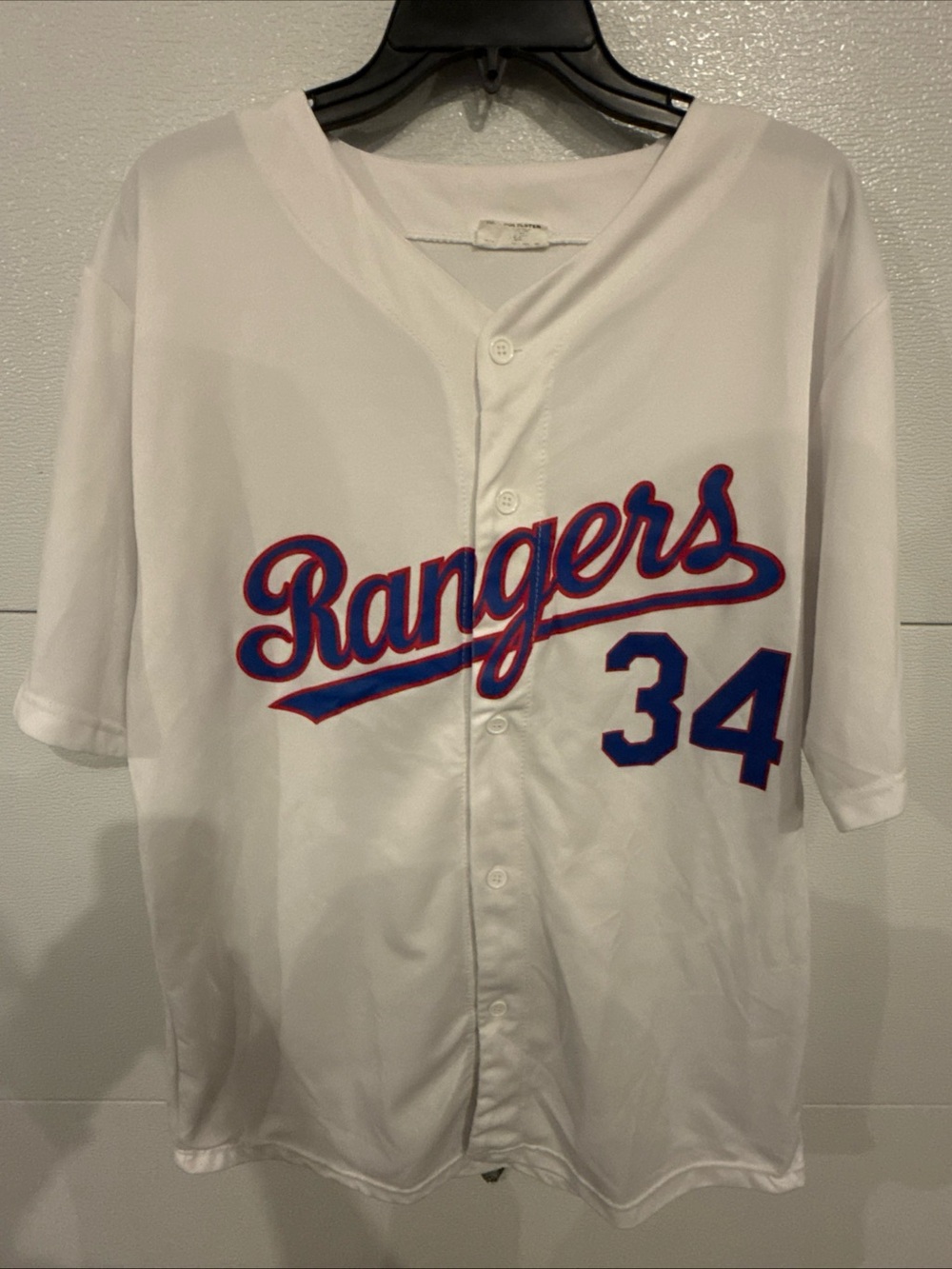 Nolan Ryan Texas Rangers #34 Vintage Y2K Match Up White Size XL